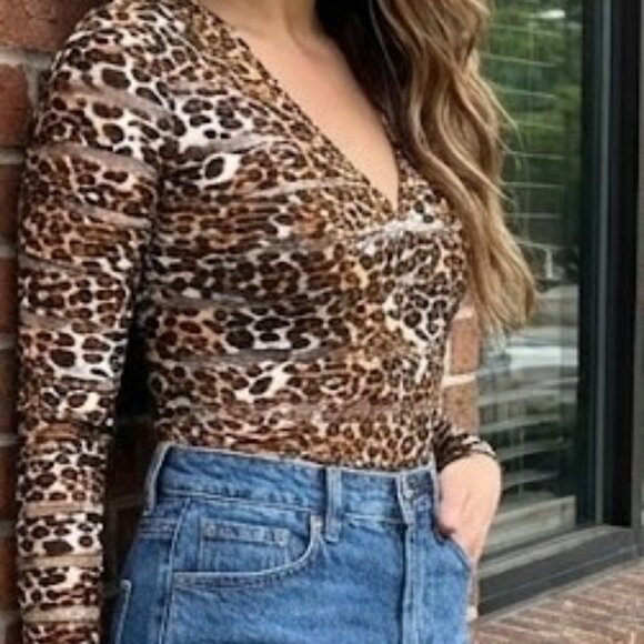 NWOT Leopard Bodysuit - Picture 4 of 4